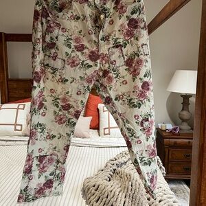 Floral Ankle-Length Women's Pants